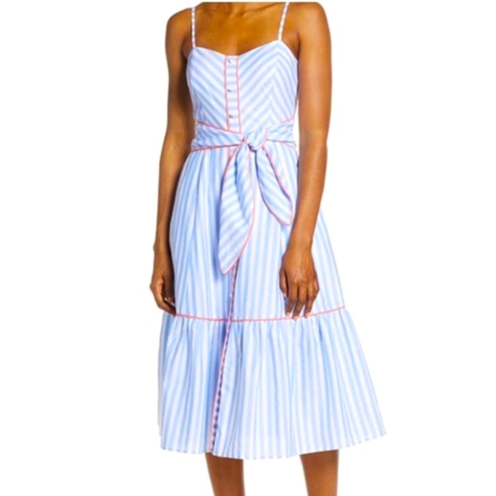 NWT - ELIZA J - Button Down Fit And Flare Midi Dress